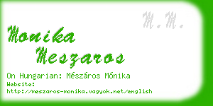monika meszaros business card