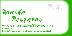 monika meszaros business card